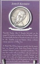 MEDAILLE US EN NICKEL ET ARGENT - JOHN F. KENNEDY - D. 4,2 cm