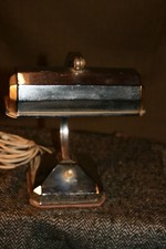 lampe de bureau en métal  chromé **