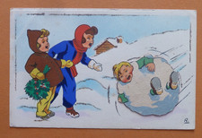 CPA...Boule de neige...Enfants à la montagne...Fantaisie....JDA Paris...613....