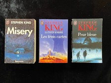 # lot 3 romans - STEPHEN KING - MISERY/LES TROIS CARTES/PEUR BLEUE - J'ai Lu