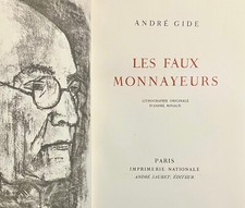 Sauret 1951 ANDRÉ GIDE Les Faux-monnayeurs avec lithographie ANDRÉ MINAUX