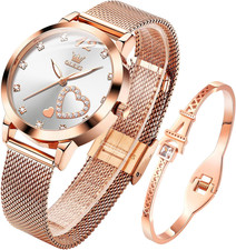Montre Pour Femme or Rose Avec