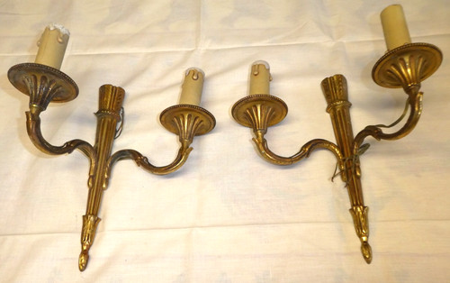 Paire appliques bronze - en,