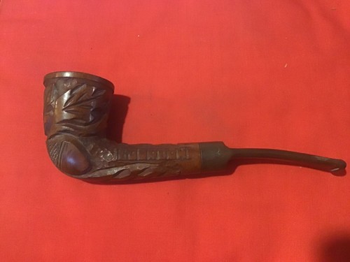 Pipe gourdon bois sculpté - pipe,