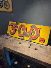 Rare plaque emaillée SHELL indication de station service 300 metres