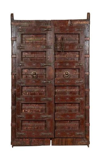 Porte bois massif fer - en,