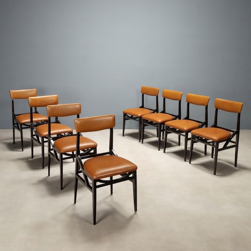 Chaises vintage simili cuir - chaises,