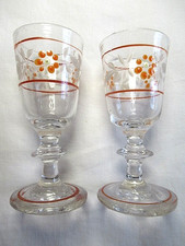 2 VERRES A LIQUEUR EMAILLES à