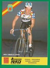 CYCLISME carte cycliste ANGEL CAMARILLO LLORENS équipe TEKA 1987 signée