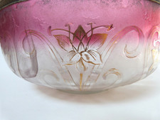 coupe en verre dégagé à l'acide art nouveau fleurs de lys Daum Nancy