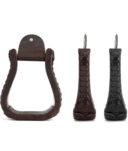 Etriers western cuir lakota - en,