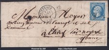 FRANCE N°14A SUR LETTRE AVEC
