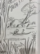 BD Rien De Neuf à Fort-Bongo , Dessin Original Et dédicace de Loustal