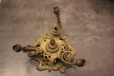 Lustre plafonnier en bronze Louis XV fabrication vers 1900-1920