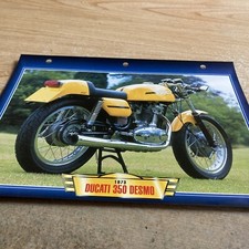 Ducati mono 350 Desmo 1973 fiche carte moto passion collection Atlas