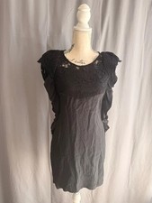 Robe Sandro noire dentelle &
