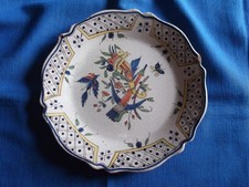 assiette ancienne xvIII/xIx eme  en faience décor corne d'abondance