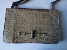 sac  baguette en croco veritable