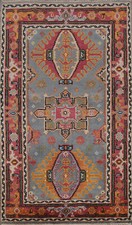 Tapis Indien Heriz Serapi Géométrique 3x5 Pieds En Laine Tissé À La Main