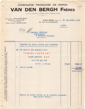 1931 COMPAGNIE FRANCAISE DE KAPOK VAN DEN BERGH FRERES A SAINT DENIS - M. CHA