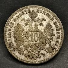 10 KREUZER 1870 ARGENT 400‰