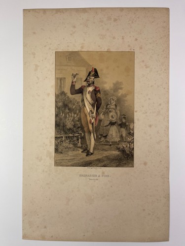 Gravure rehaussée charlet - rehaussée,
