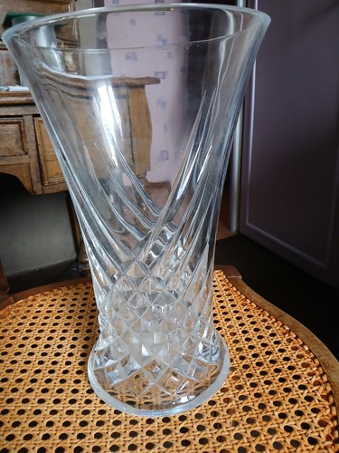 Vase verre cristal taillé - vase, verre/cristal