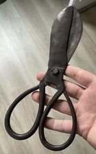 Ancien Grand Ciseau Art populaire Fer forgé Verrier ou Tonte