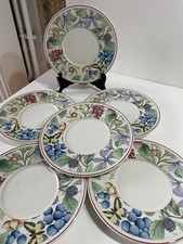 VILLEROY et BOCH 6 Sous Tasse soucoupe modèle CATALINA Collection Déco Retro