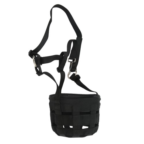 Muselière noire pour chevaux