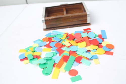 Boite jeton belote vintage - boite,