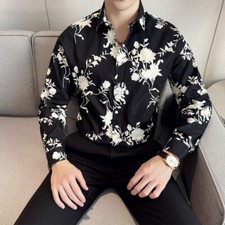 Hommes Imprimé Floral Manches