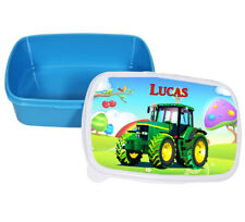 boite à gouter repas sandwich enfant tracteur personnalise prénom choix ref 19