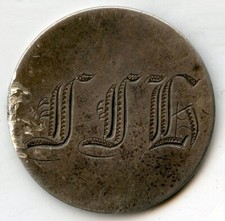 Jeton D'Amour En Argent De La Liberté Assise - Pièce Vintage Gravée - BL307