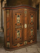 Ancienne armoire bavaroise peinte