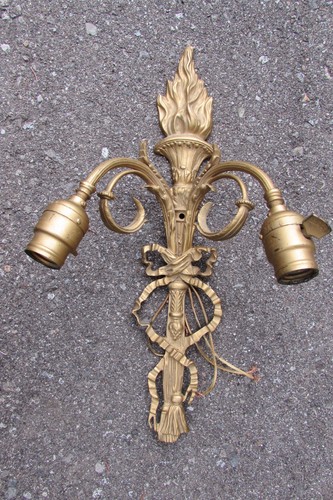 Vintage solid brass - brass, flame