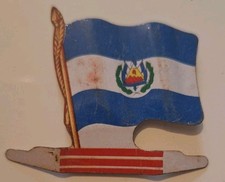 SALVADOR DRAPEAU TOLE LITHO VINTAGE AMERICORAMA L'ALSACIENNE 1960