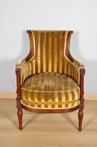 Bergère directoire noyer - bergère,