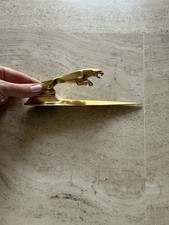 Ancien ouvre lettre coupe papier  de bureau JAGUAR en métal doré,mascotte.