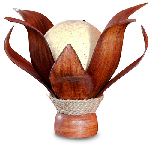 Bois lampe palmiers noix - noix, de