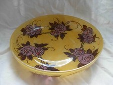 BECKEN & RICHY,FRENCH ENAMELED GLASS FRUIT DISH,ART DECO PERIOD.