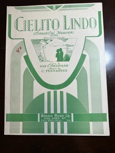 1935 cielito lindo sheet - 1935,