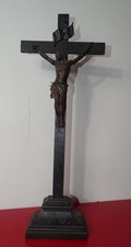 Ancienne sculpture, christ croix d'autel en bois époque XVIIIème