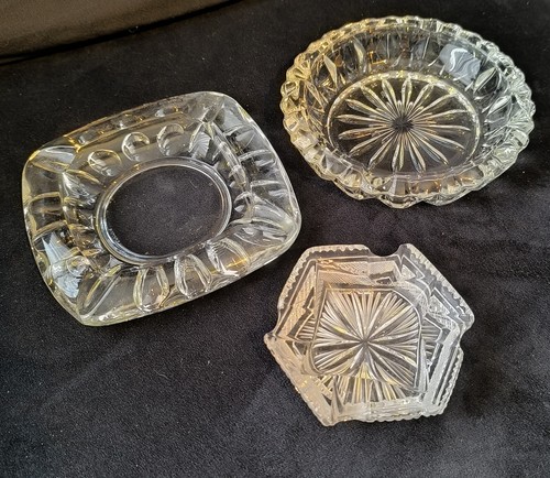 Lot cendriers en verre - lot, 3