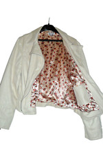 BLOUSON ZIPPE  'FREDA" BLANC