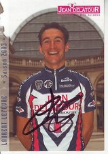 CYCLISME carte cycliste LAURENT LEFEVRE équipe JEAN DELATOUR 2003 signée