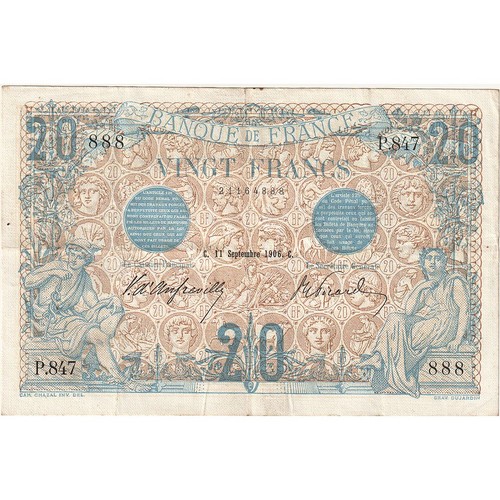France francs bleu - francs,, bleu,