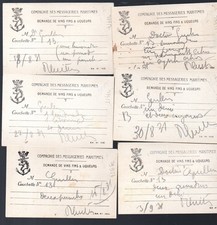messageries maritimes lot de 6