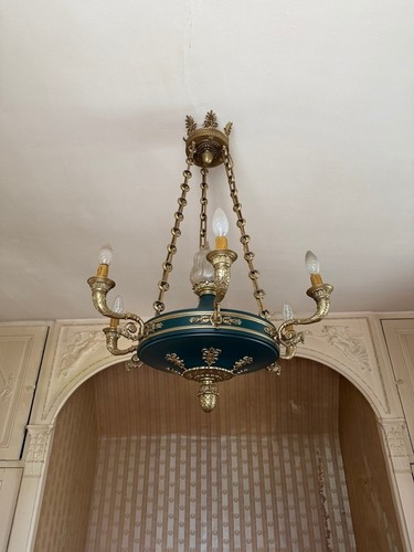 Lustre tole patinee verte - tole,