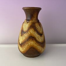 vase  Bay keramik vintage, West Germany jaune marron